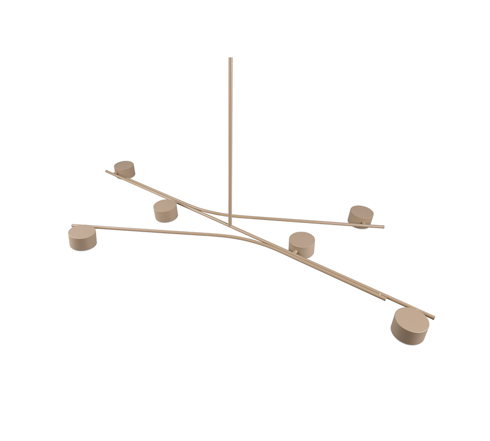Coda Large Pendant- Black/ Biege Finish