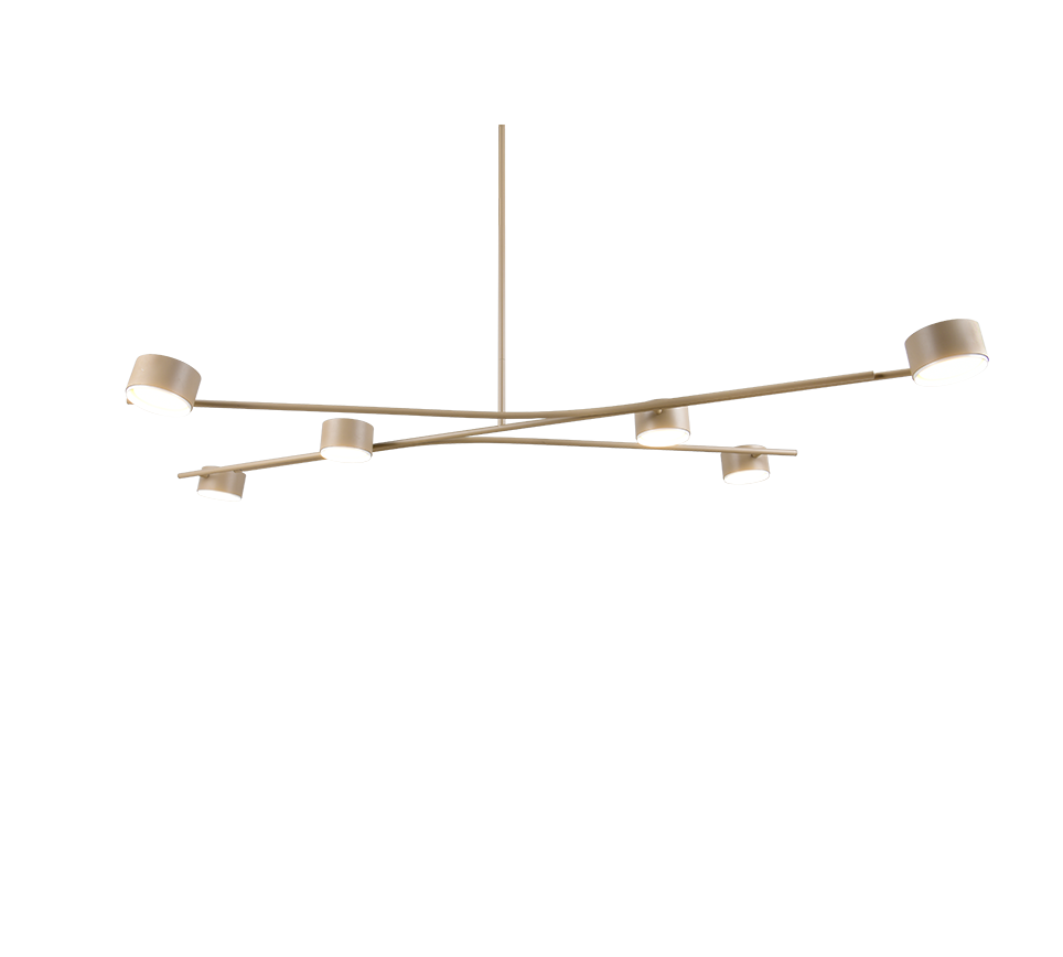 Coda Large Pendant- Black/ Biege Finish