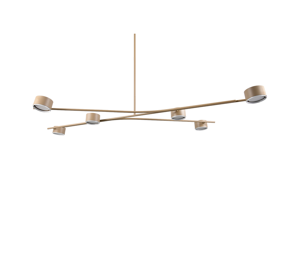 Coda Large Pendant- Black/ Biege Finish