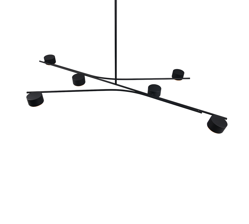Coda Large Pendant- Black/ Biege Finish