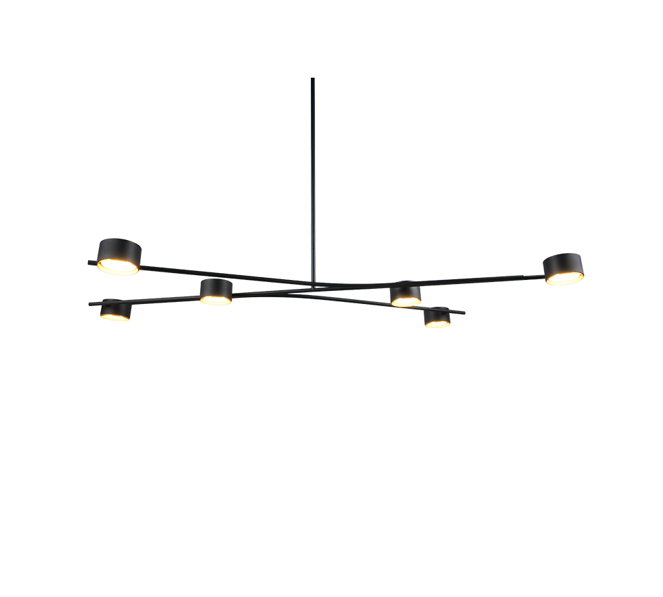 Coda Large Pendant- Black/ Biege Finish