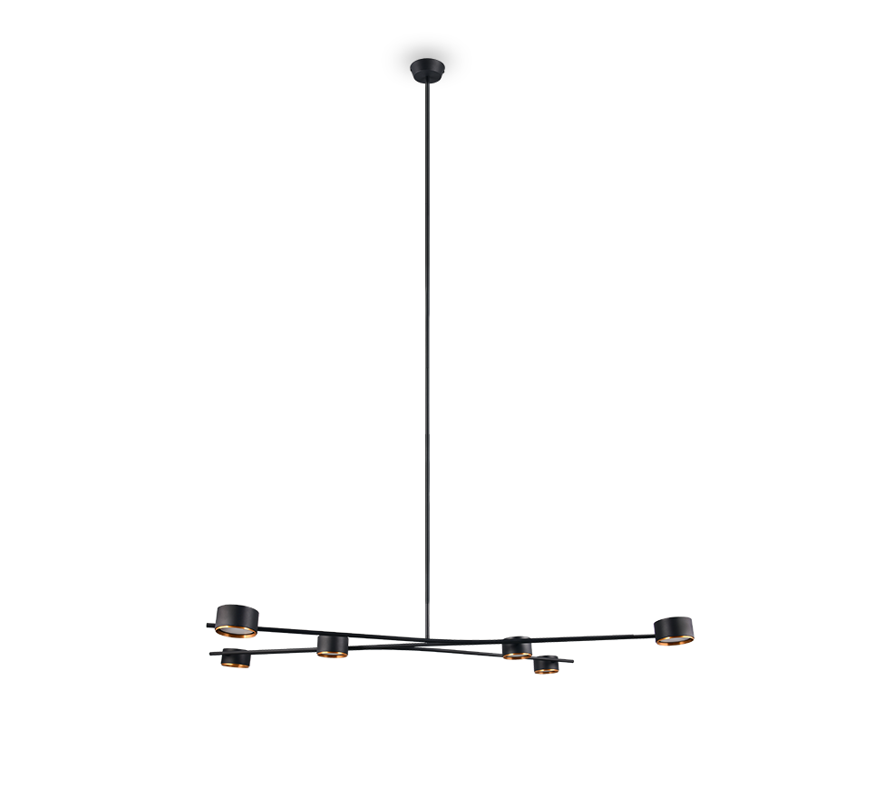 Coda Large Pendant- Black/ Biege Finish