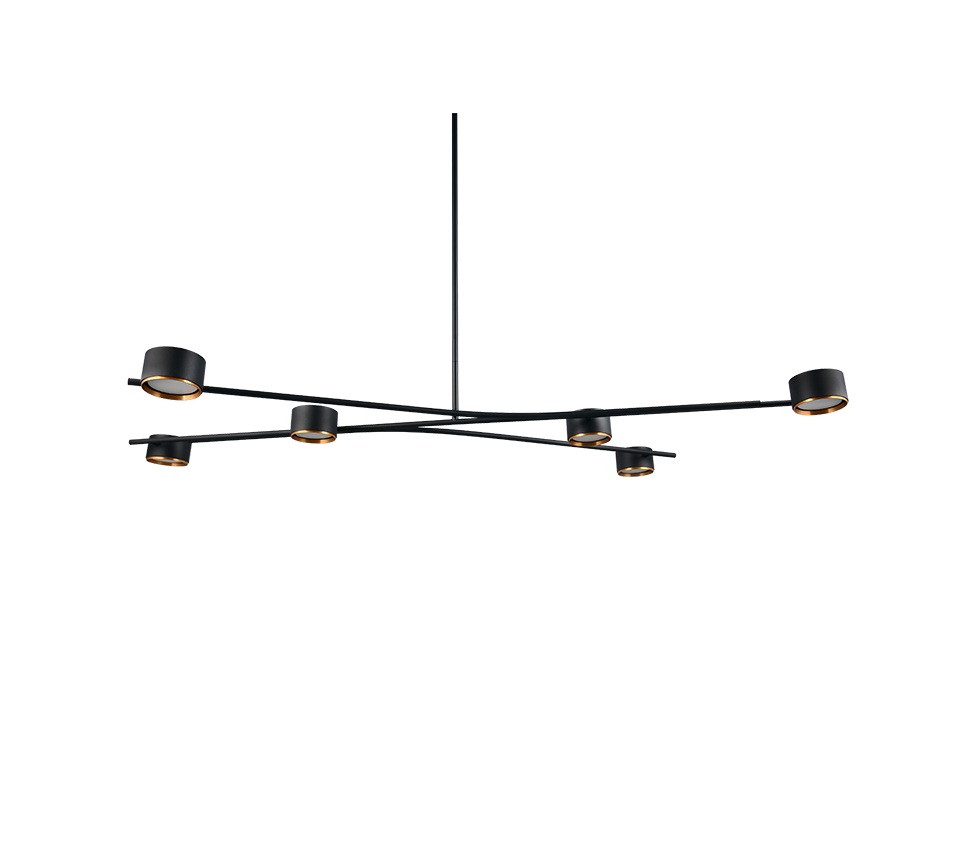 Coda Large Pendant- Black/ Biege Finish