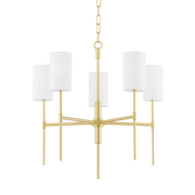 Olivia 5Lt Chandelier - Aged Brass