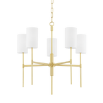 Olivia 5Lt Chandelier - Aged Brass