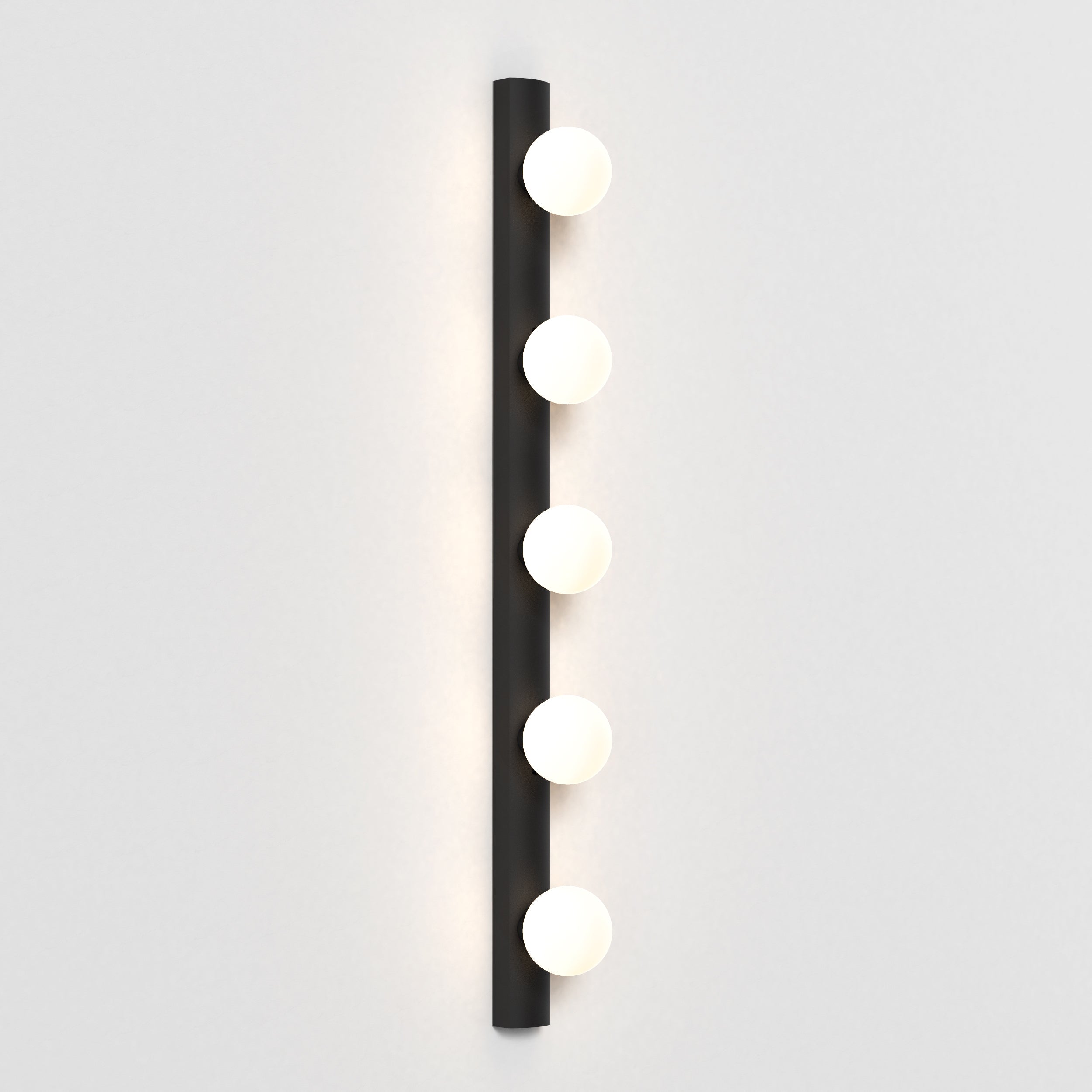 Cabaret 5 II Bathroom Wall Light- Matt Black/Polished Chrome