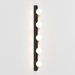 Cabaret 5 II Bathroom Wall Light- Matt Black/Polished Chrome