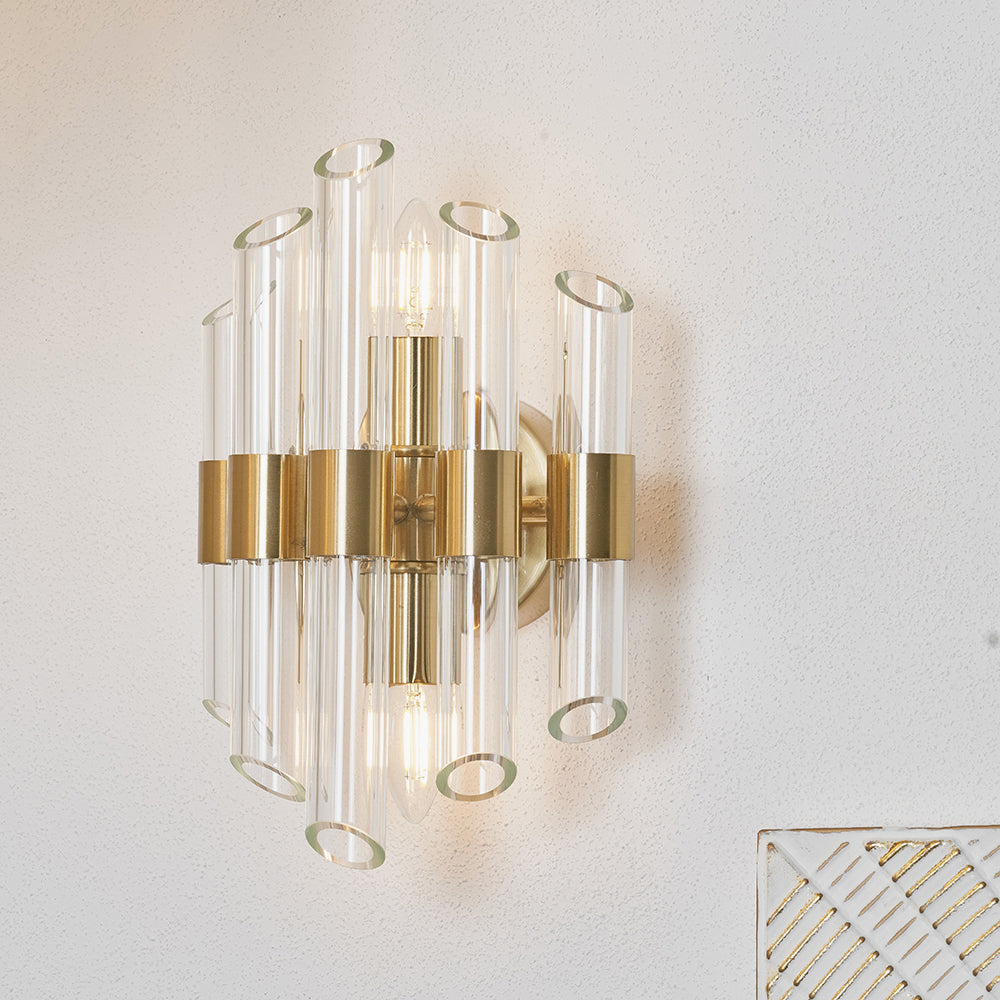 Brielle 2Lt Wall Light - Antique Brass