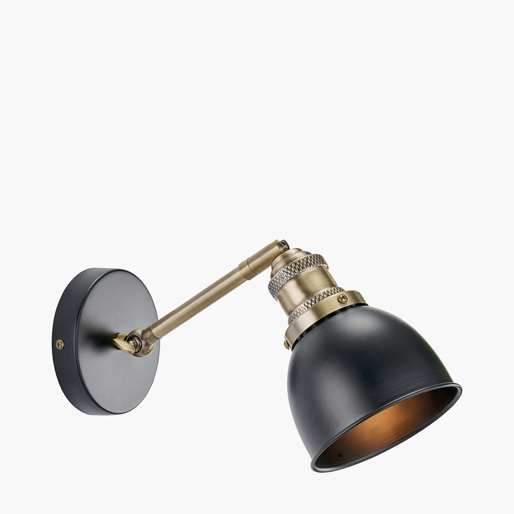 Augusto Black and Gold Task Wall Light