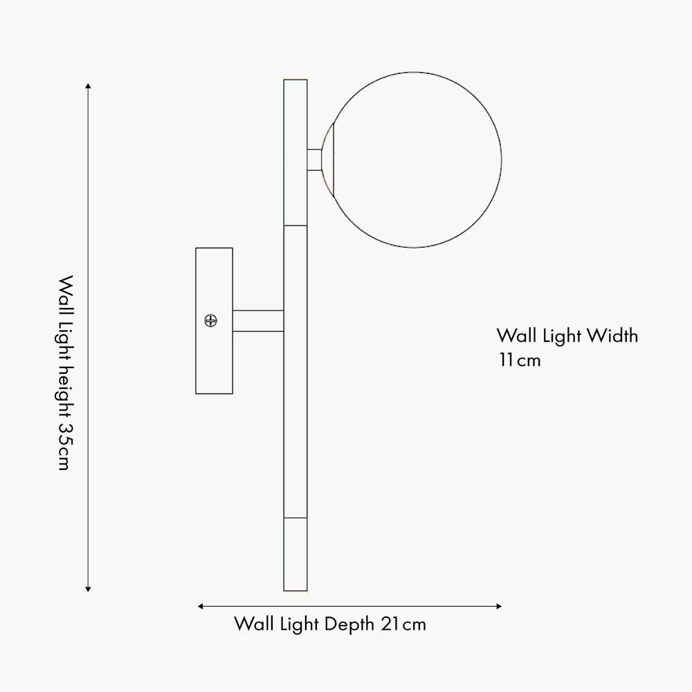 Wanda Black Metal Wall Light