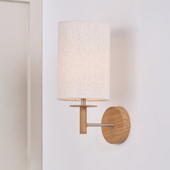 Bonham Wall Light - Wood & Silver