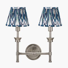 Salvatore Antique Silver Double Wall Light - Various Shades
