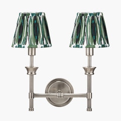 Salvatore Antique Silver Double Wall Light - Various Shades