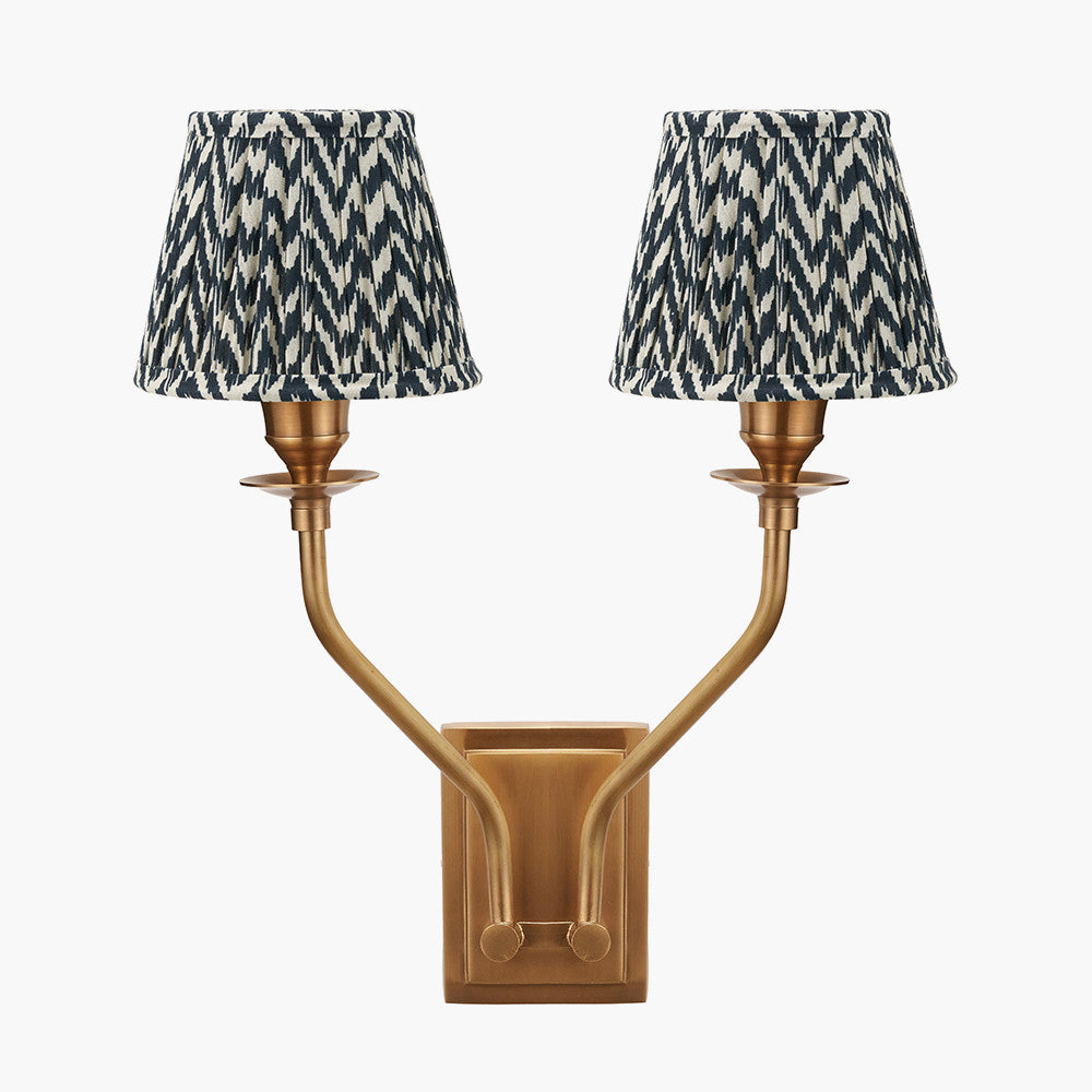 Tatiana Antique Brass Double Wall Light - Various Shades