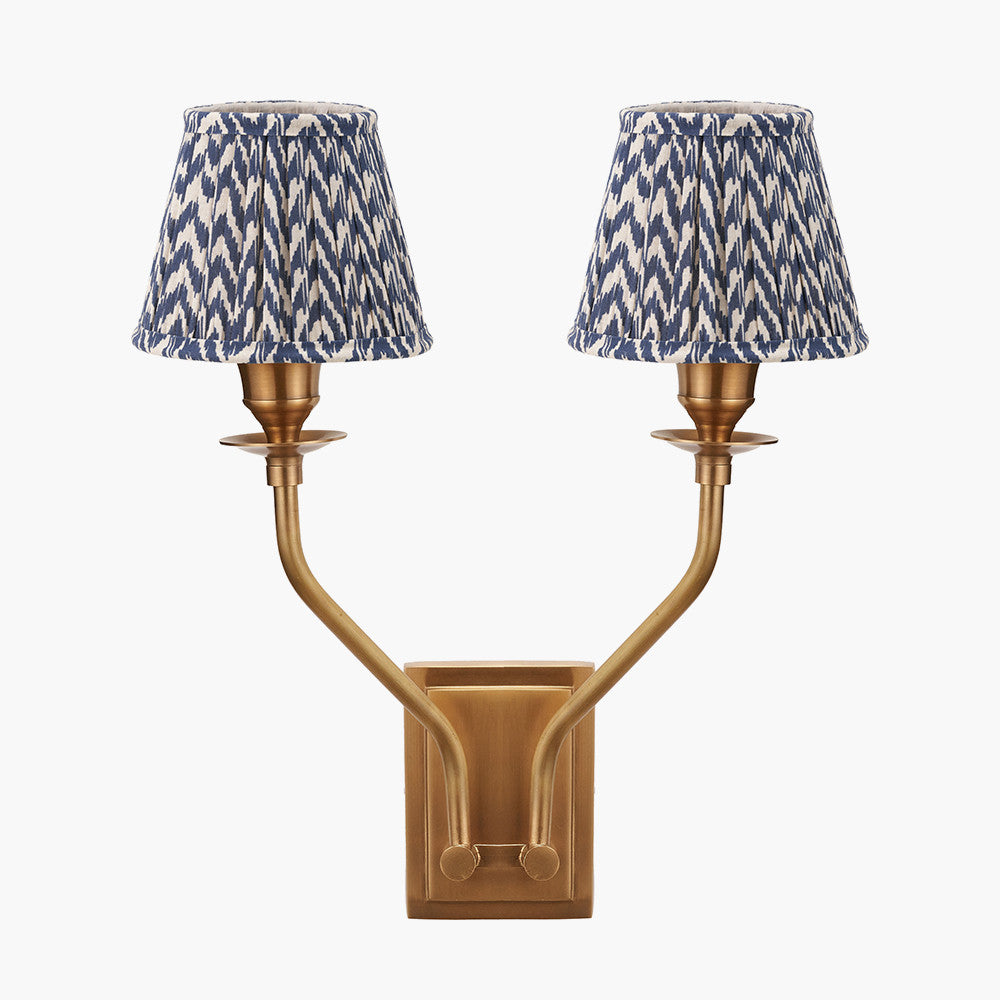Tatiana Antique Brass Double Wall Light - Various Shades