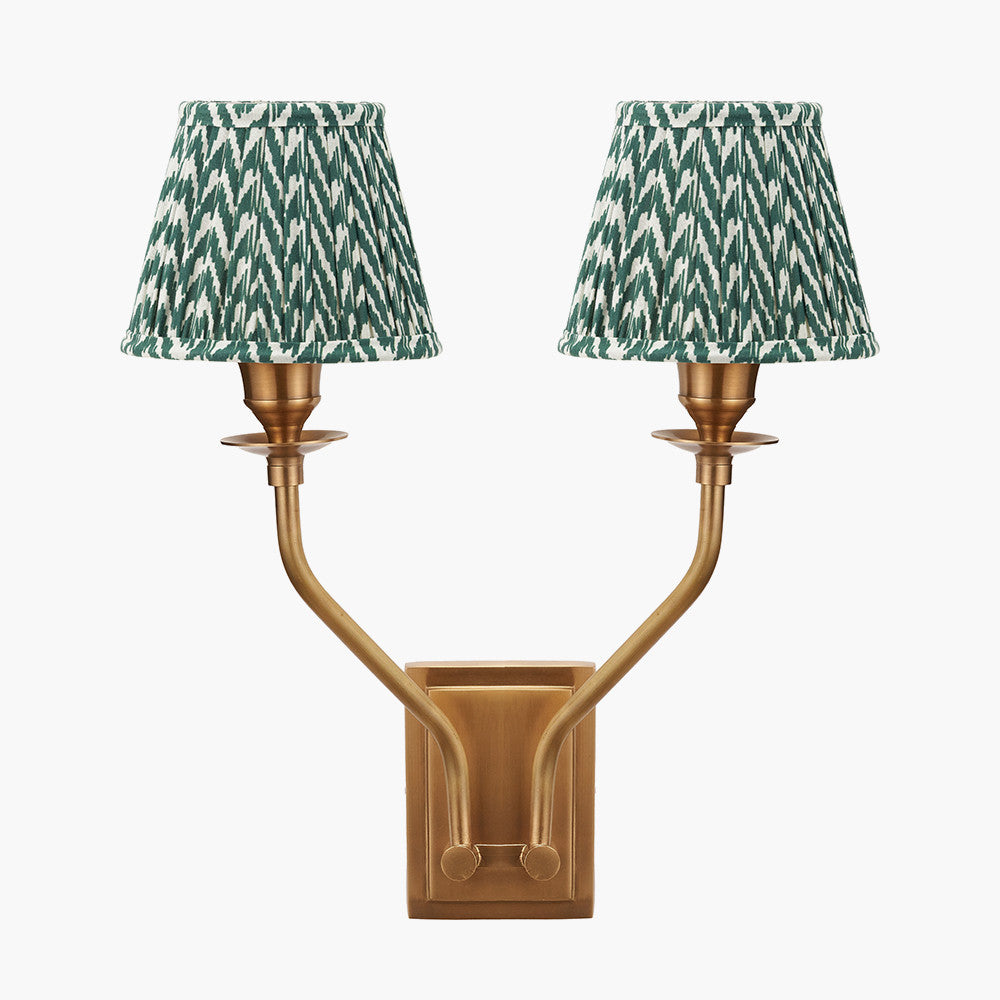 Tatiana Antique Brass Double Wall Light - Various Shades