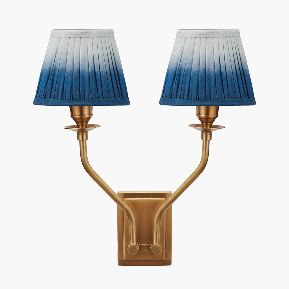 Tatiana Antique Brass Double Wall Light - Various Shades