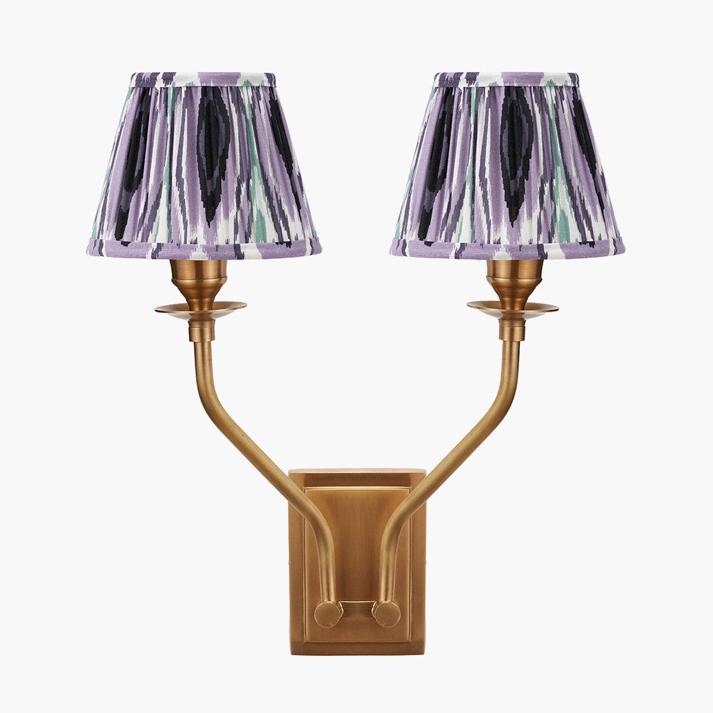 Tatiana Antique Brass Double Wall Light - Various Shades