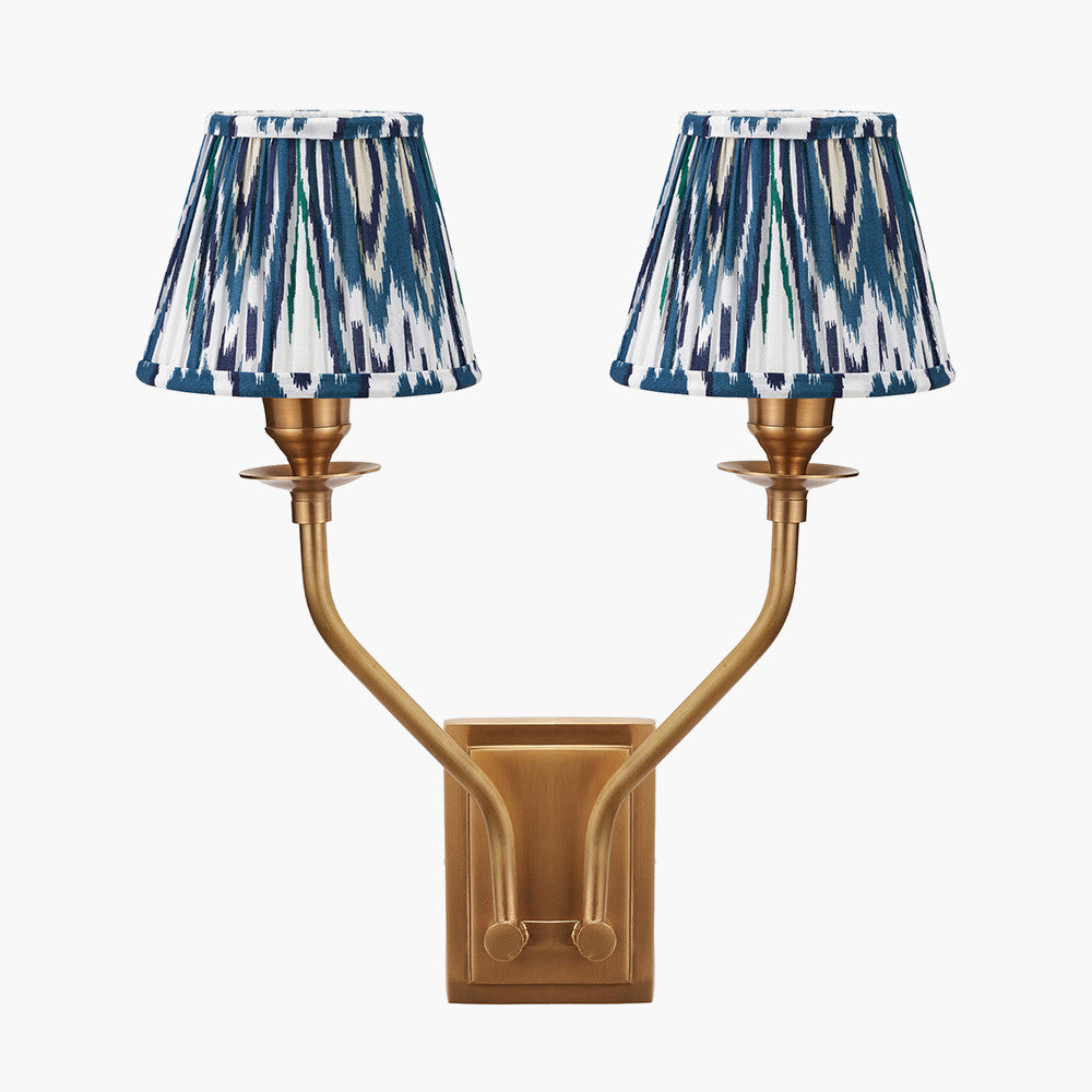 Tatiana Antique Brass Double Wall Light - Various Shades