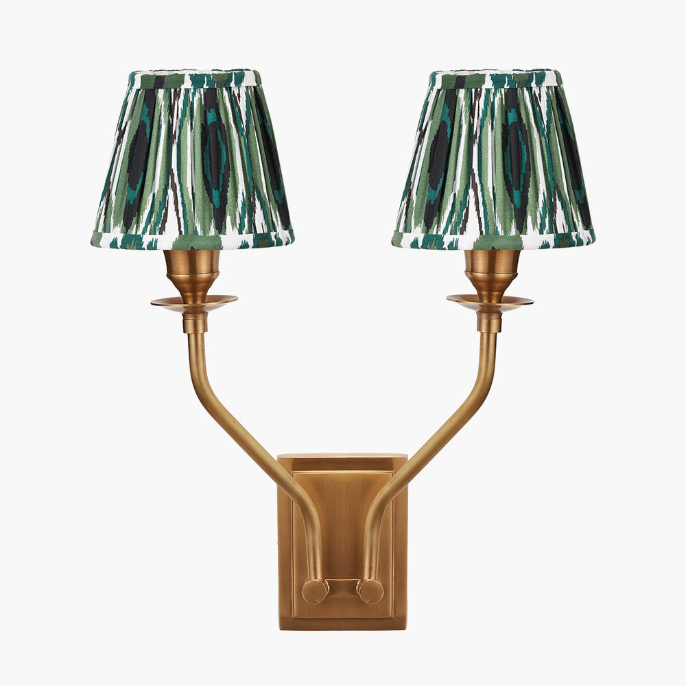 Tatiana Antique Brass Double Wall Light - Various Shades