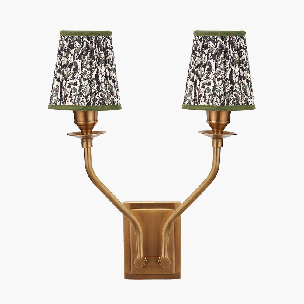 Tatiana Antique Brass Double Wall Light - Various Shades
