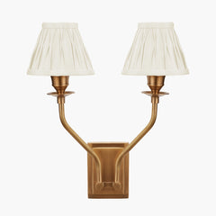 Tatiana Antique Brass Double Wall Light - Various Shades