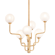 Onyx 6Lt Chandelier - Vintage Gold Leaf