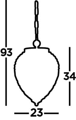 Pineapple  Crystal Ceiling Light  - Antique Brass Metal & Glass