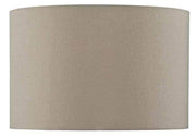 39cm Taupe Faux Silk Drum - Cusack Lighting