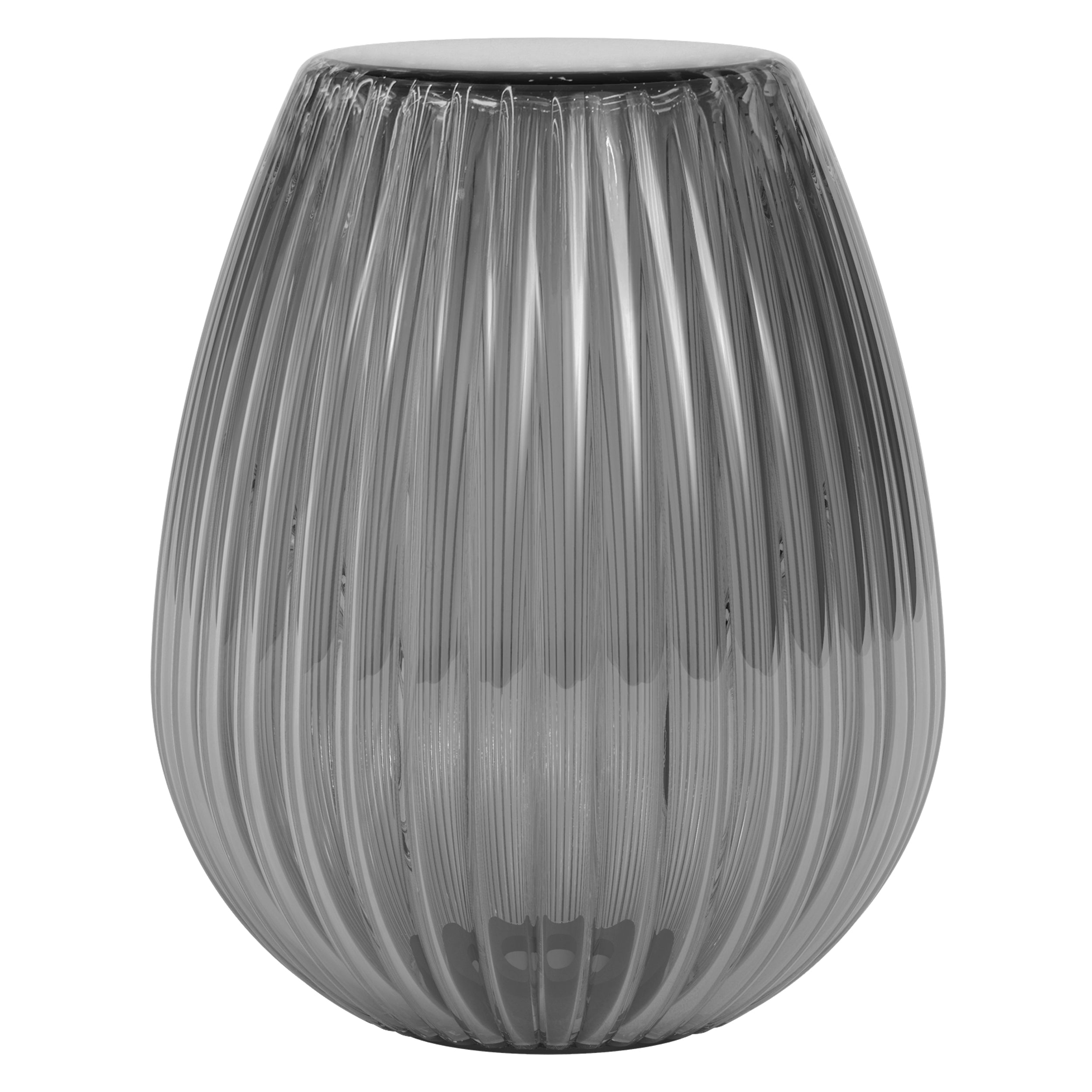 Tacoma Tulip Ribbed Glass