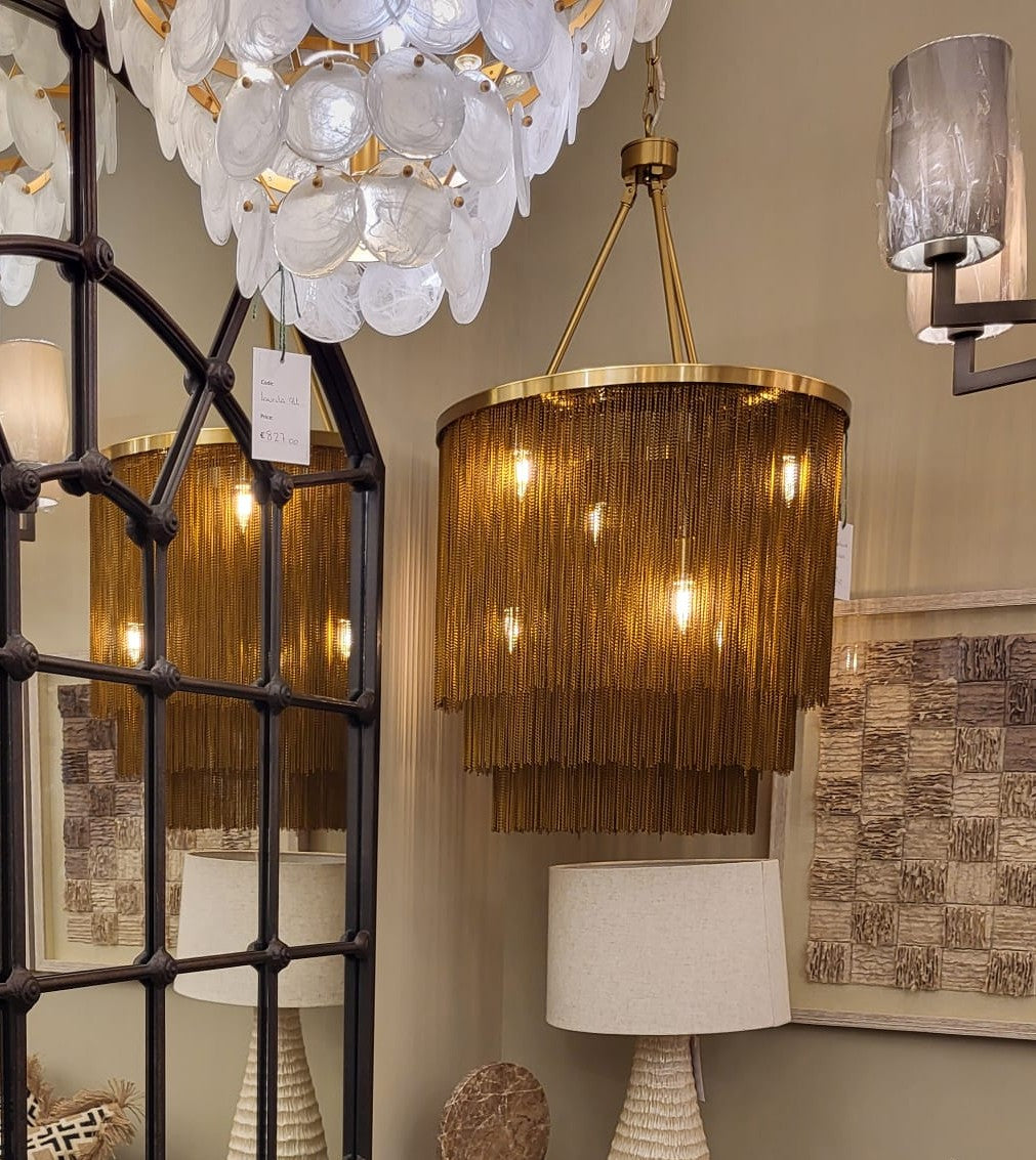 Bartok Flush/Chain Mount Light - Old Gold