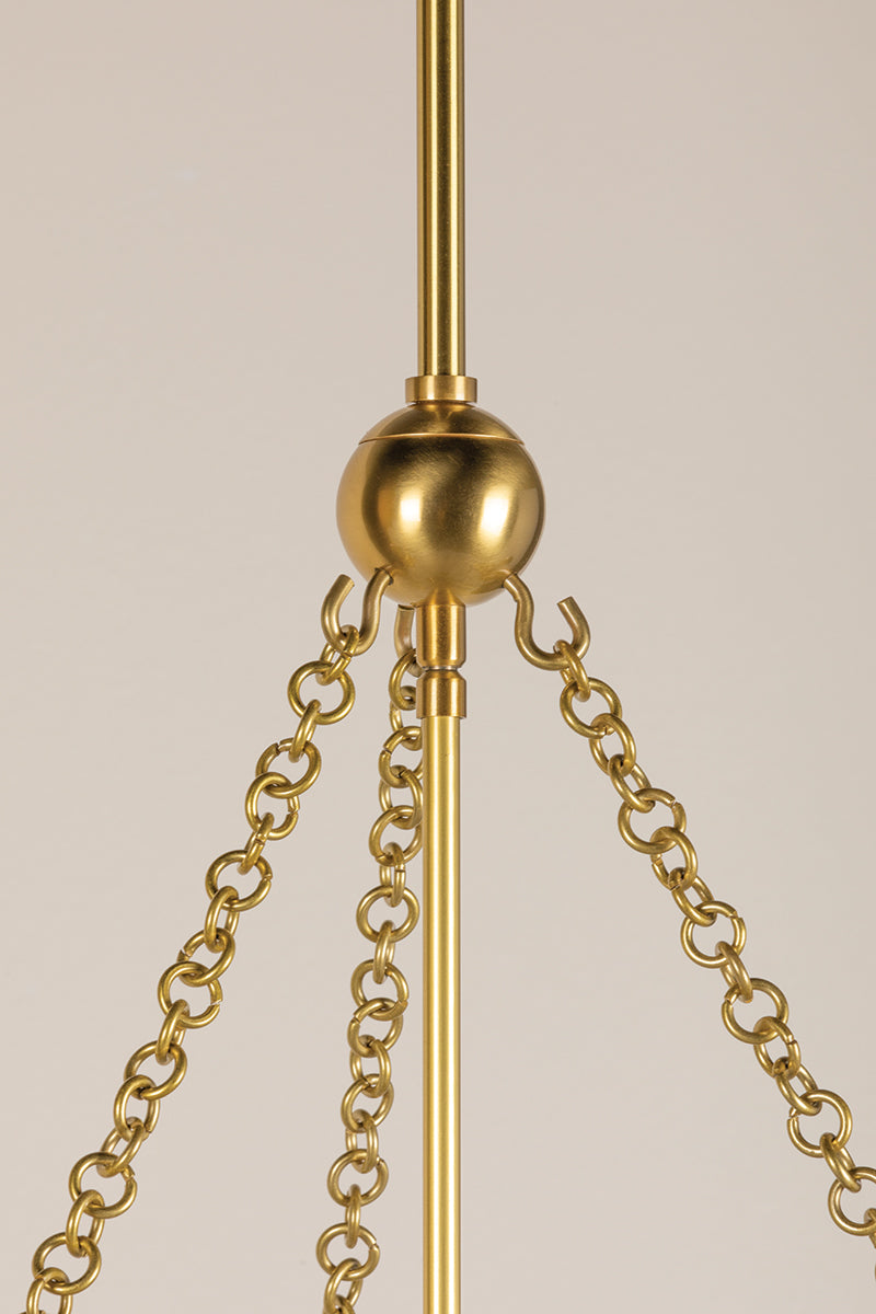 Alana 3Lt Pendant - Aged Brass