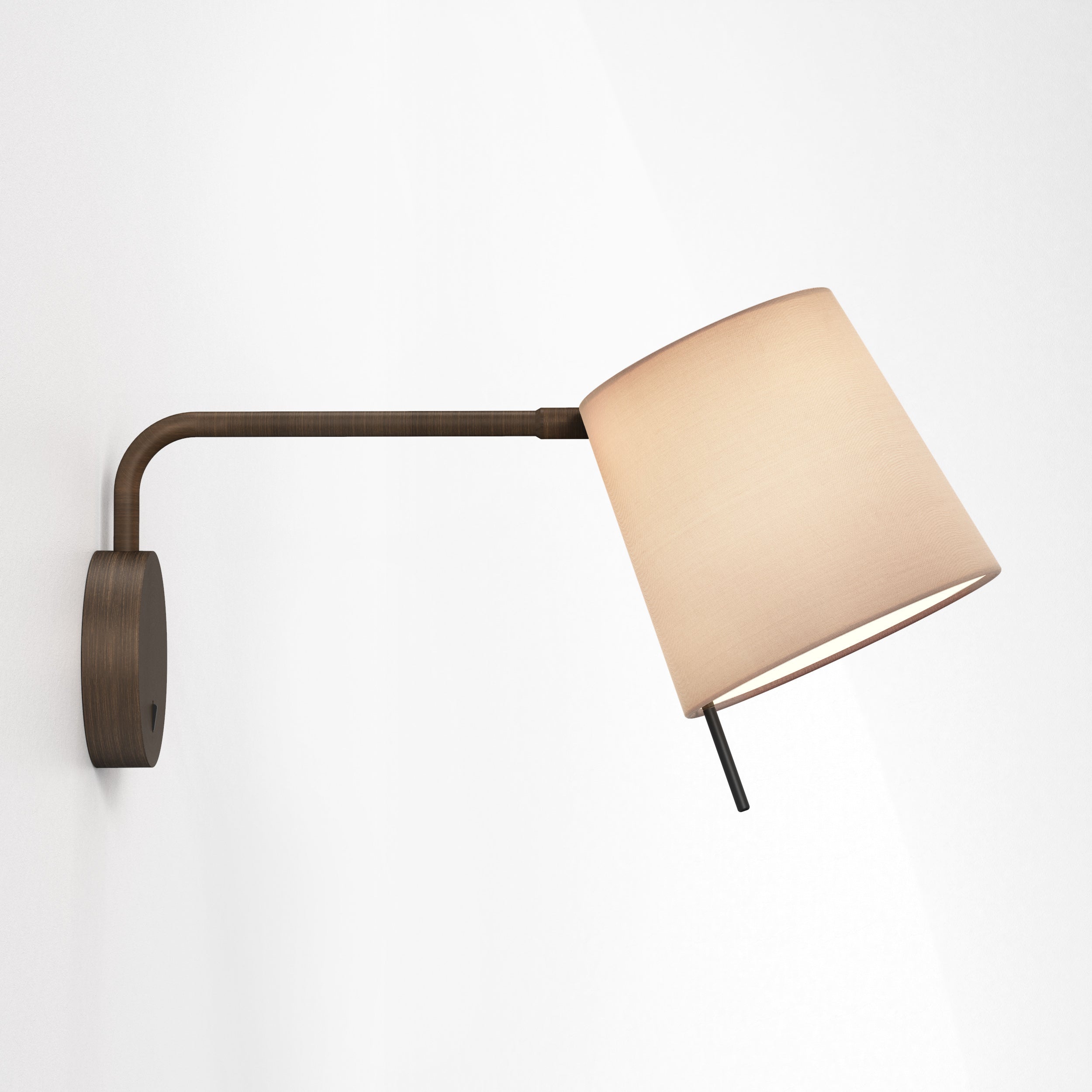 Mitsu Swing Arm Wall Light- Matt Nickel/Bronze