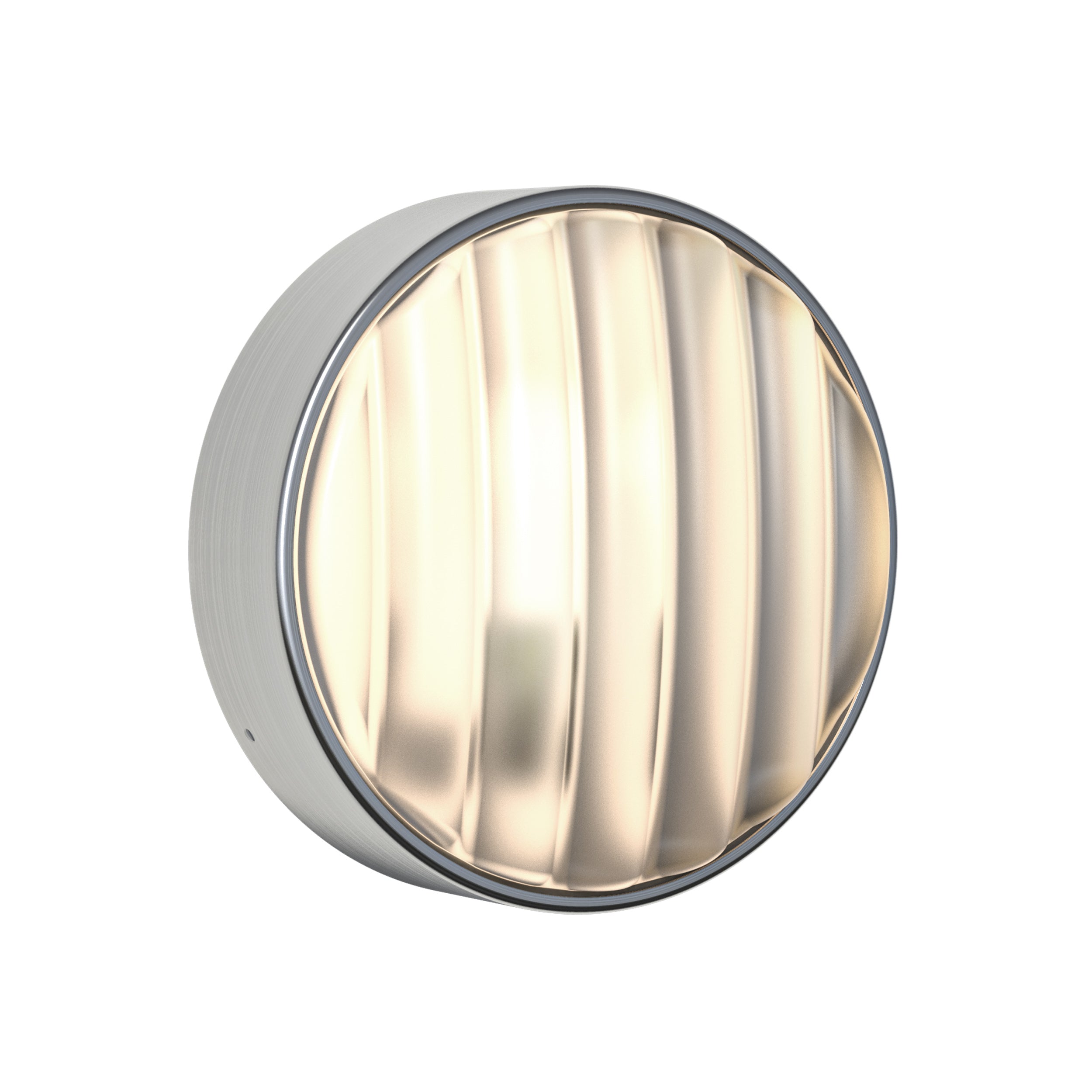 Montreal Round 220/300 Outdoor Wall Light- Black/ Brushed Stainless Steel