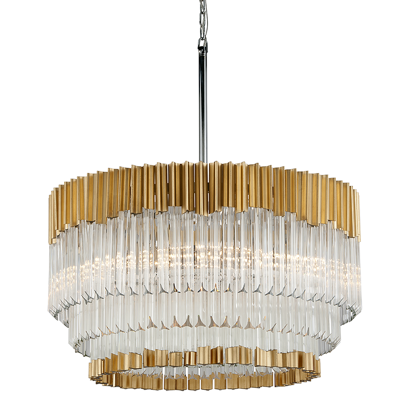Charisma 8Lt Crystal Chandelier - Gold Leaf
