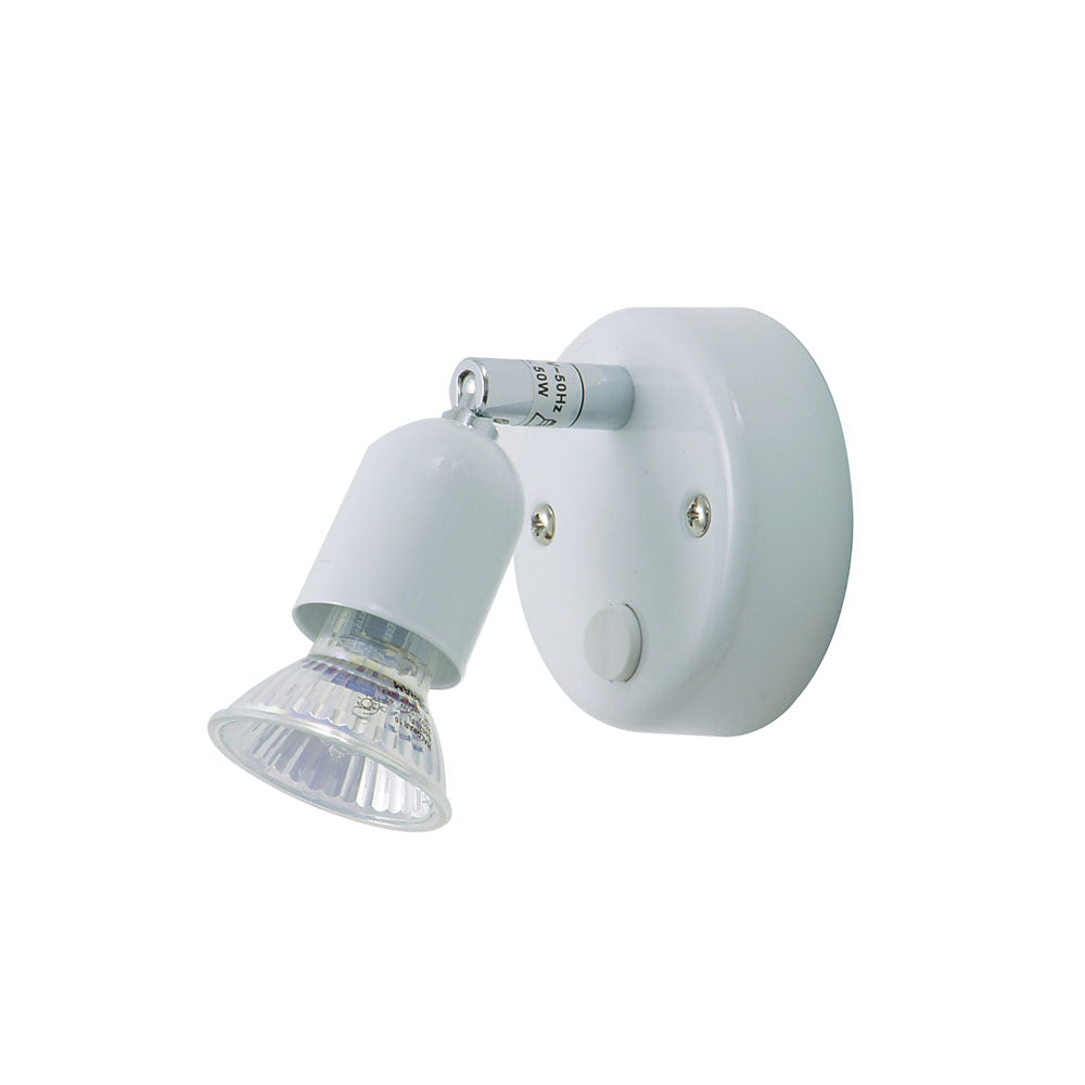 Bas 1Lt Ceiling/Wall Spotlight - Black/White