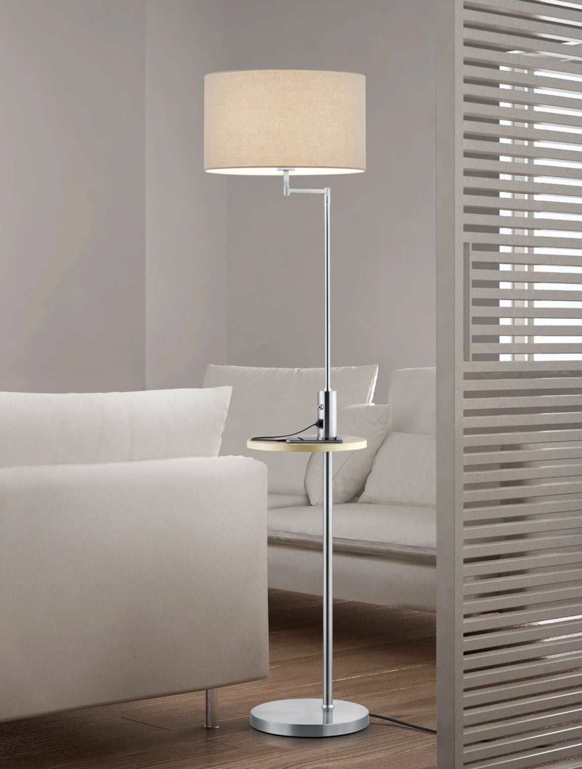 Claas Classic Floor Lamp - Nickel/Black