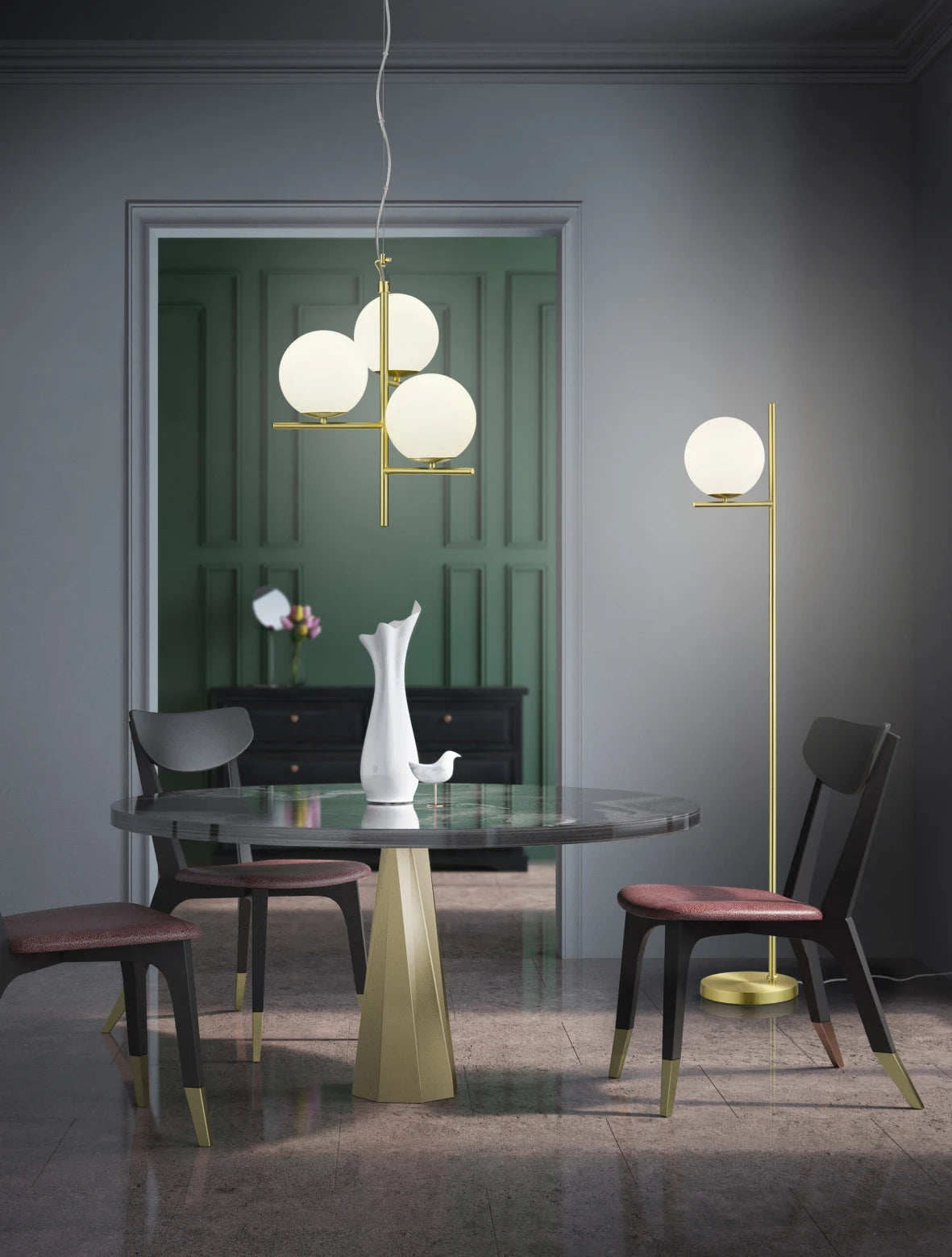 Pure Modern Floor Lamp - Various Colours