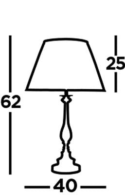 Flemish 1Lt Table Lamp - Antique Brass