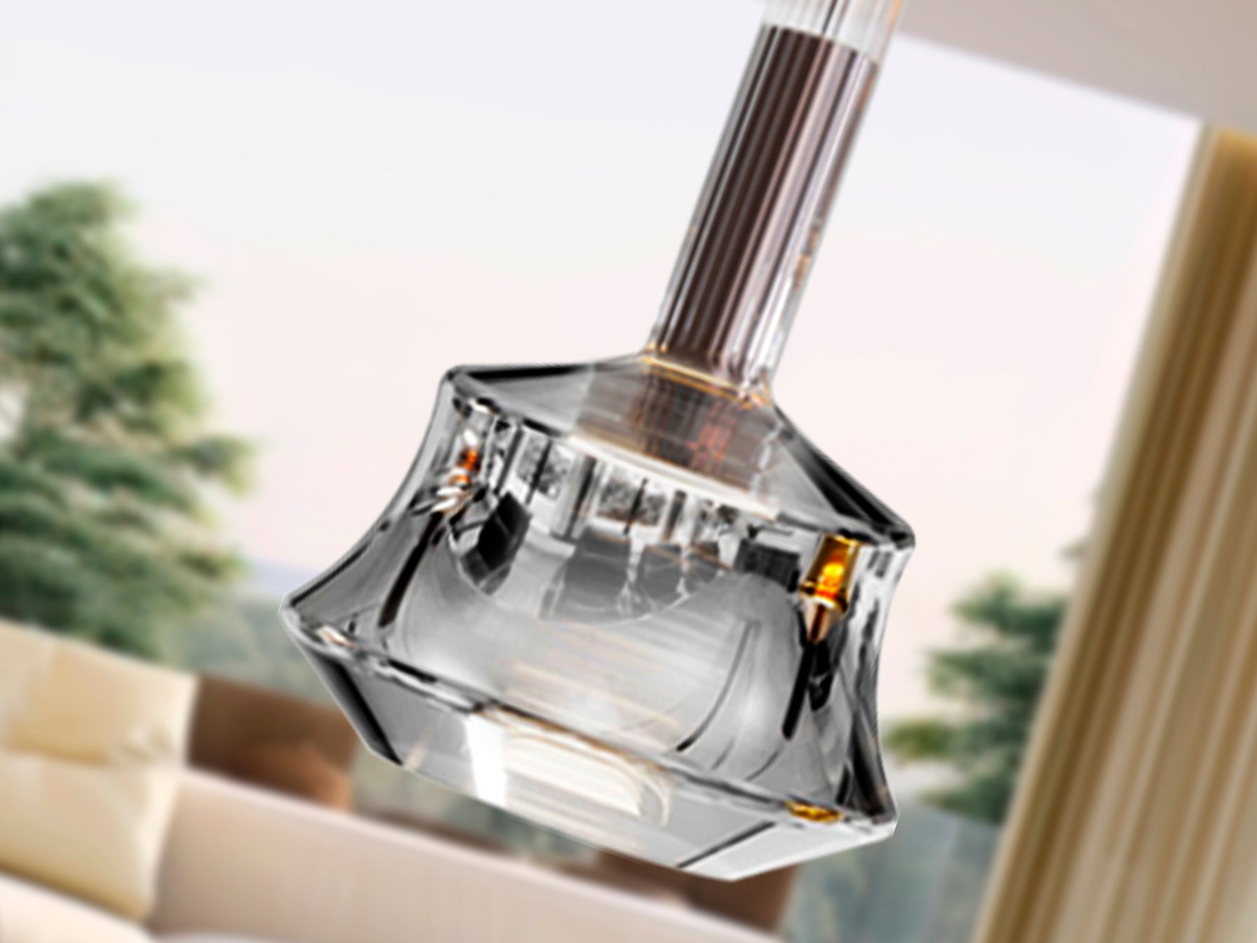 Scarlett Single Pendant- Silver/Amber Finishes