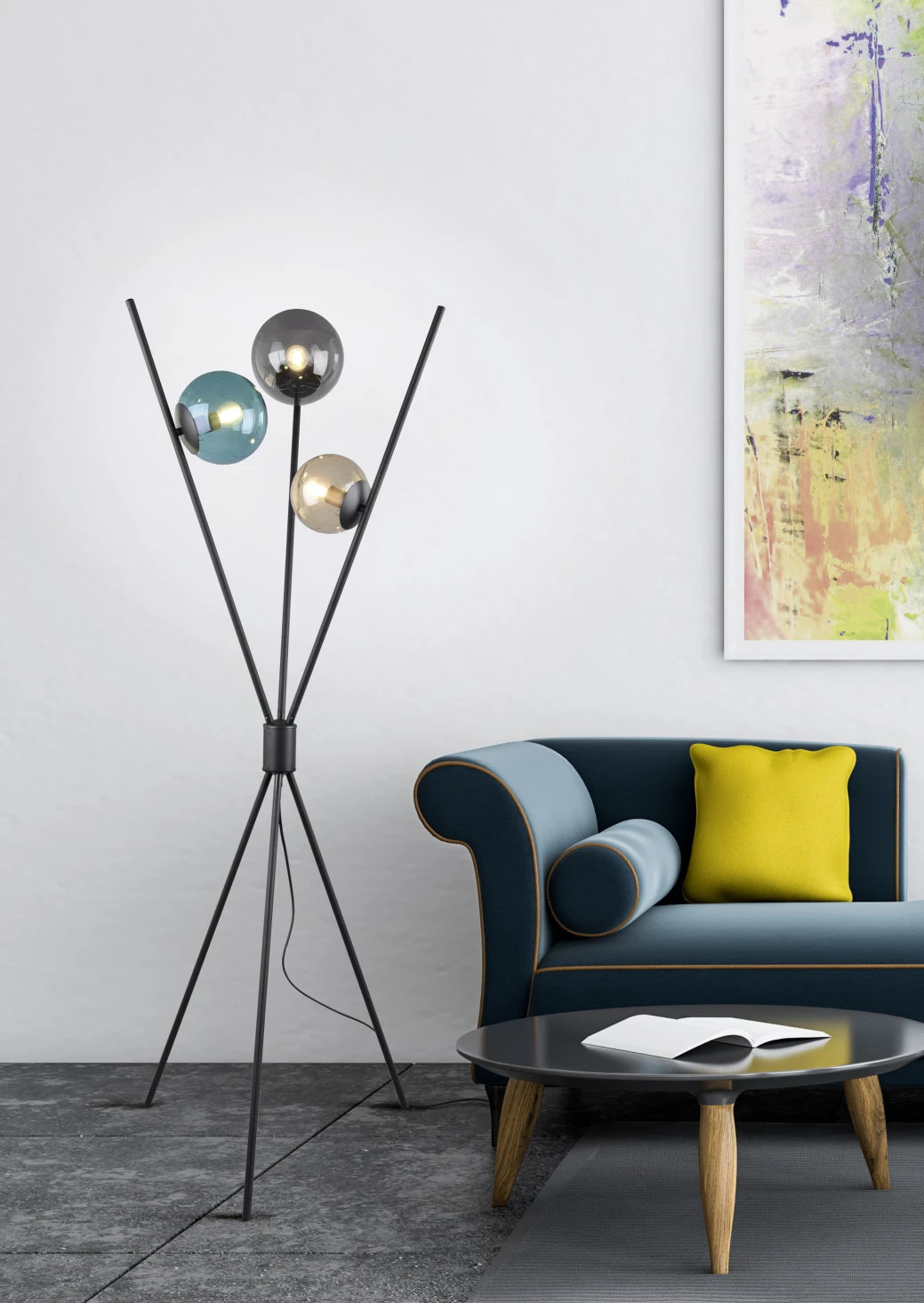 Lance Tripod Floor Lamp - Black