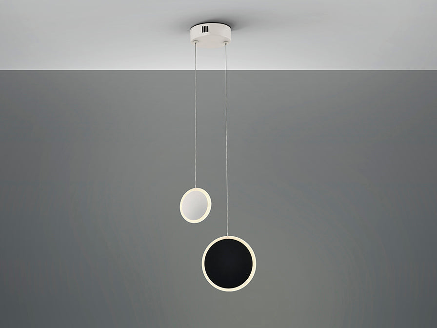 Duo - Lamp 2L White-Black Ip20 Integrated Led