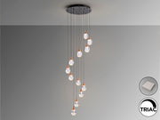 Corina 12Lt Large Cluster Light-  Black Copper