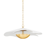 Madeline 1Lt Pendant - Brass & Linen