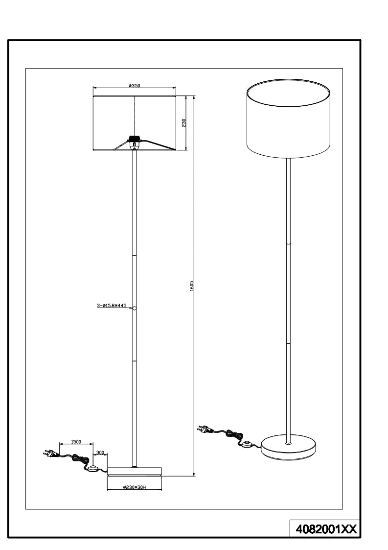 Hostel Modern Floor Lamp - Black