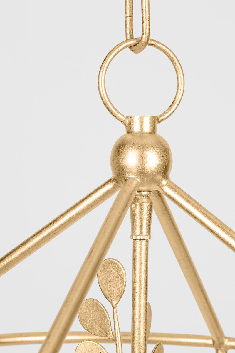 Adrienne 4Lt Lantern - Vintage Gold Leaf