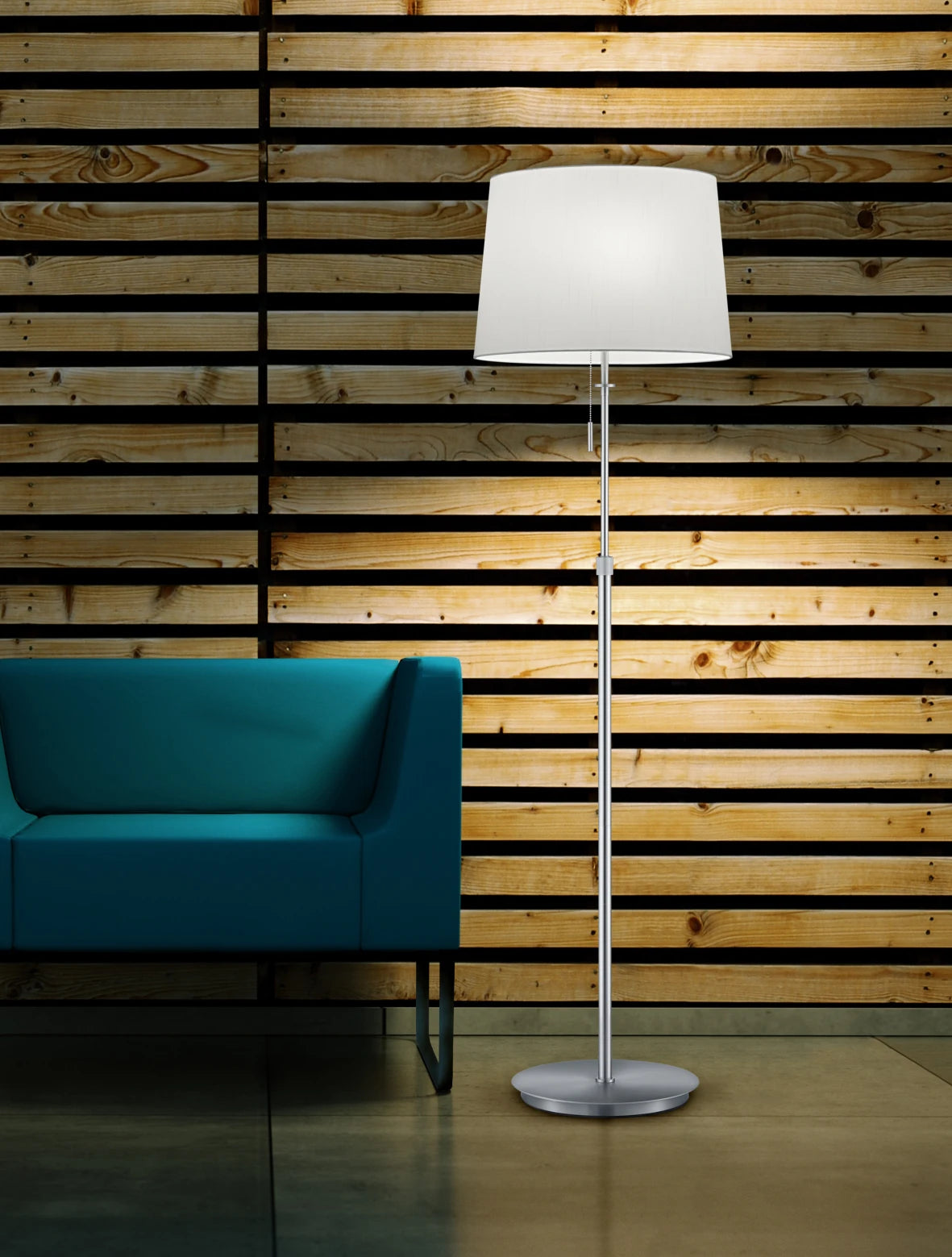 Lyon Classic Floor Lamp - Nickel/Brass