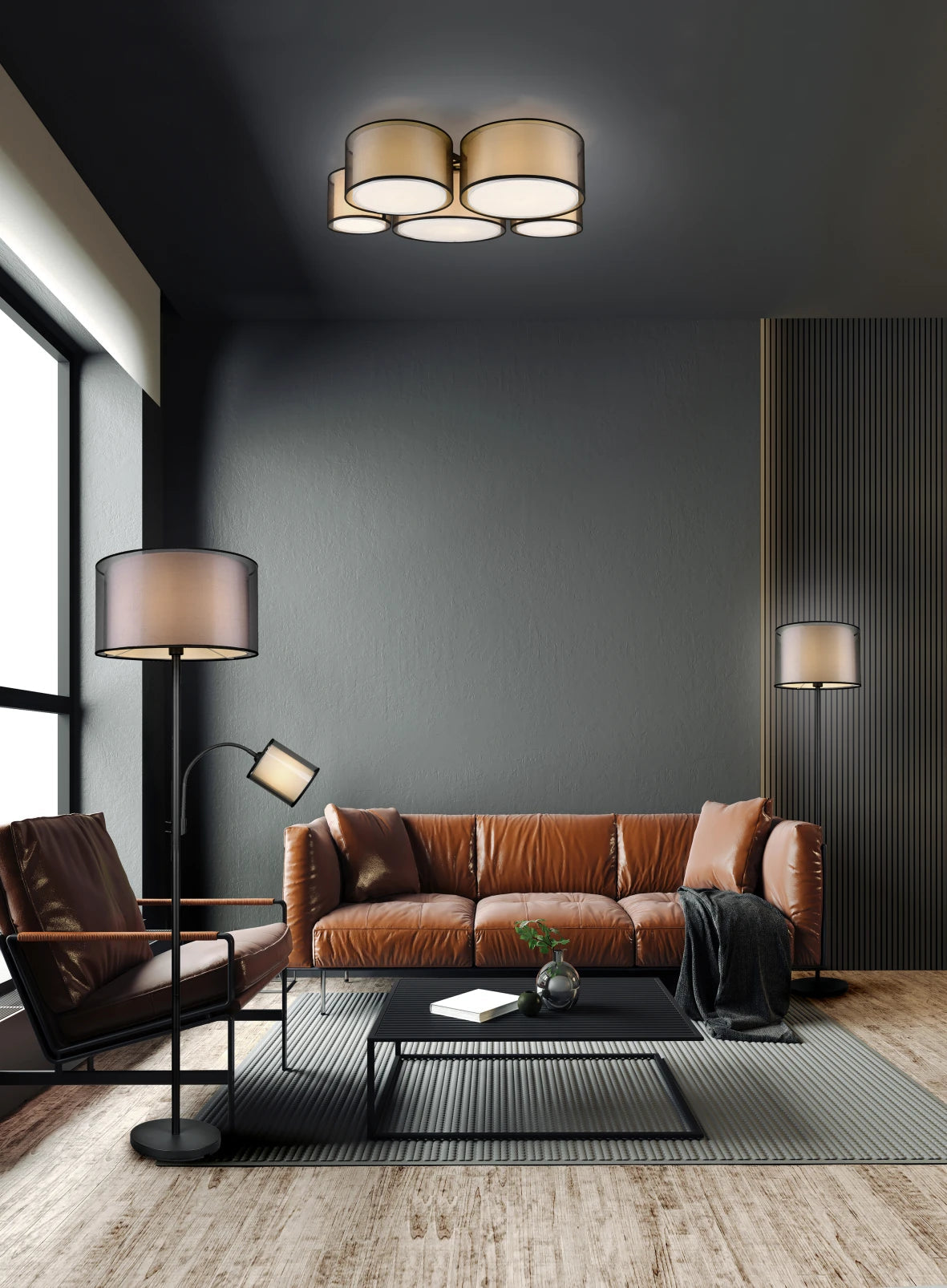 Burton Task/Reading Floor Lamp - Black