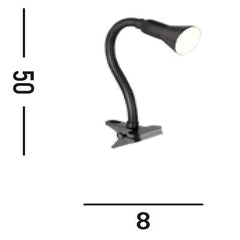 Desk Partners Task/Reading Lamp - Black/White