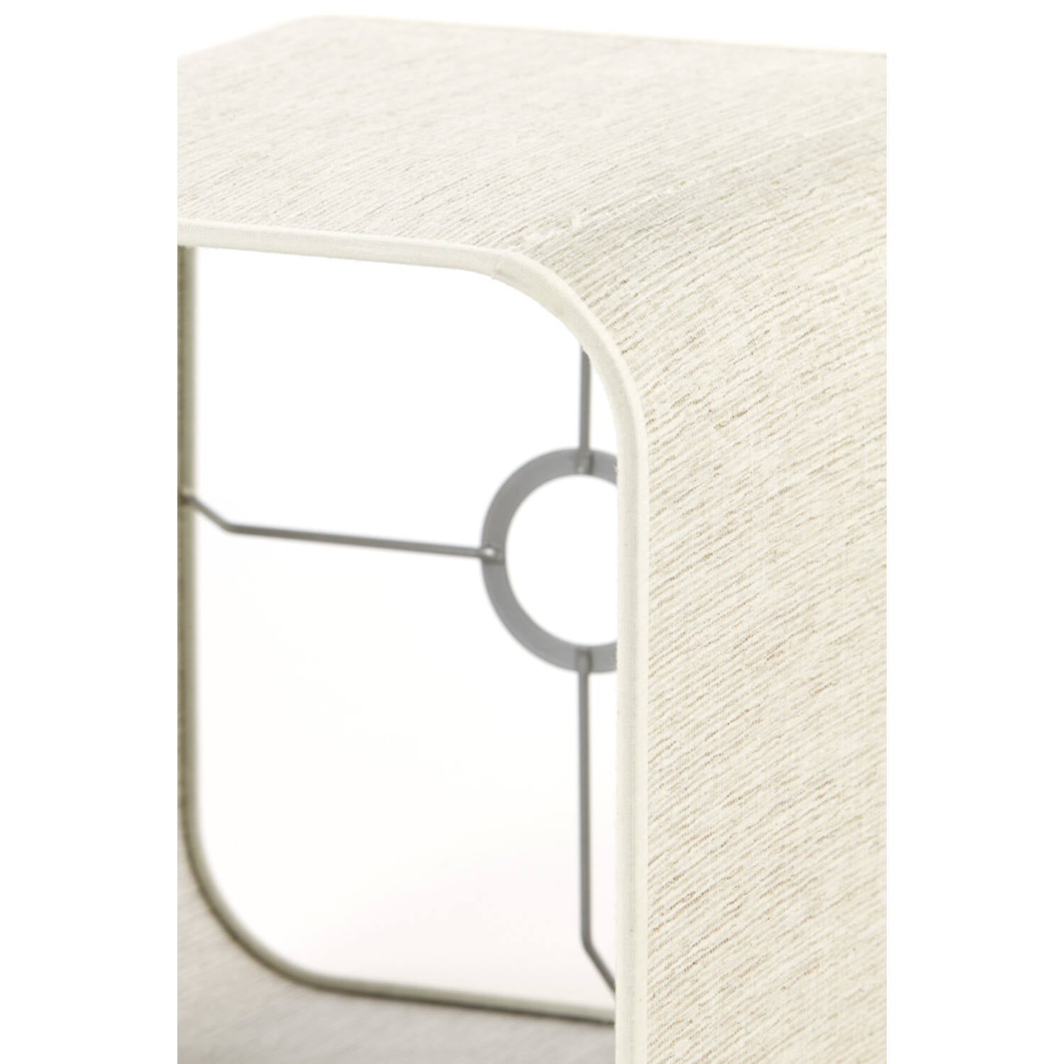 Breska Square Round High Shade- Pearl White